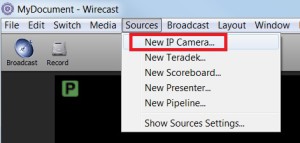 ip camera wirecast