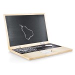 laptop made of wood